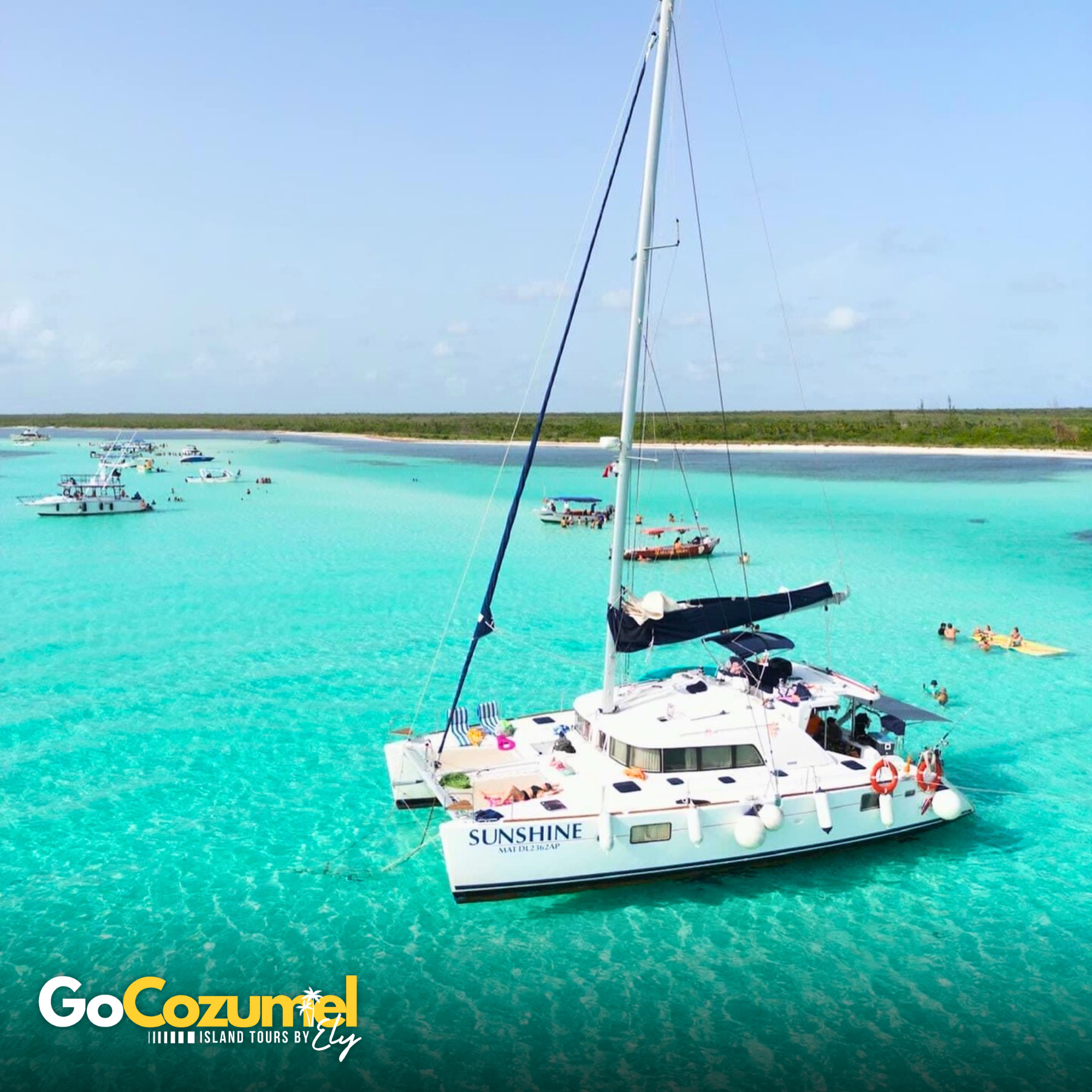 1 Adult Package – Deposit (20%) – El Cielo Catamaran Tour (5h) – Public Tour